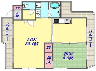 ライオンズマンション六甲口の物件間取画像